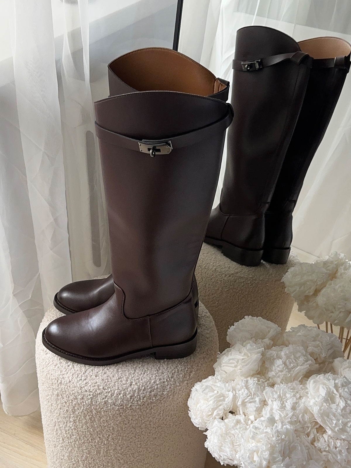 Сапоги коричневые