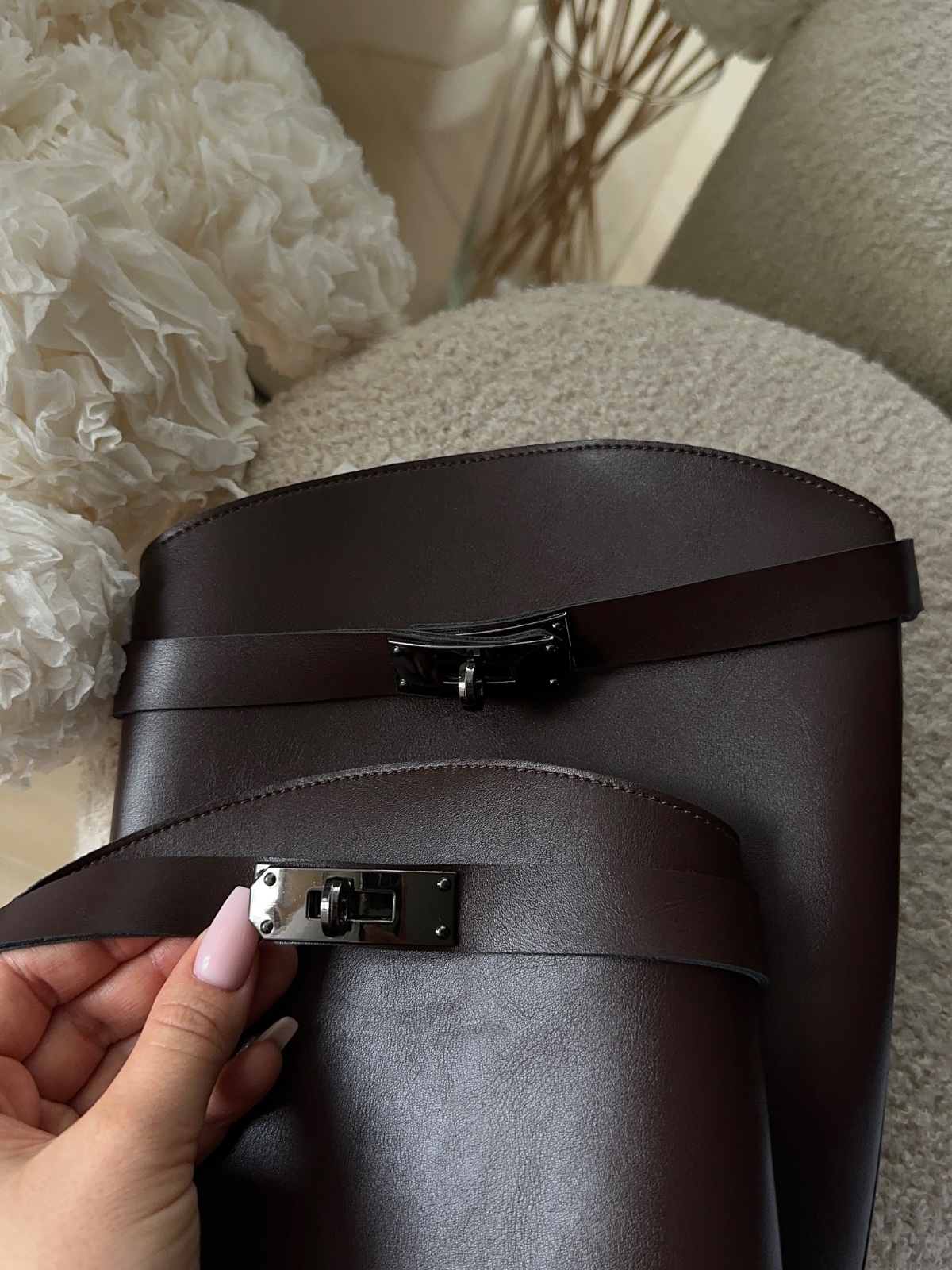 Сапоги коричневые